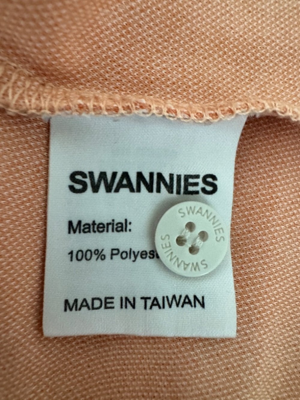 Swannies Slit Pocket Polo in Light Orange XL - Picture 5 of 6